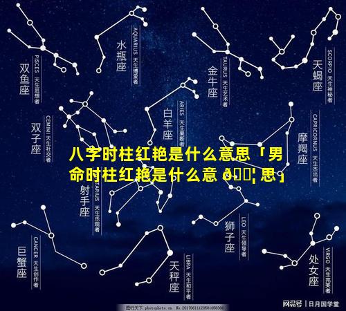 八字时柱红艳是什么意思「男命时柱红艳是什么意 🐦 思」